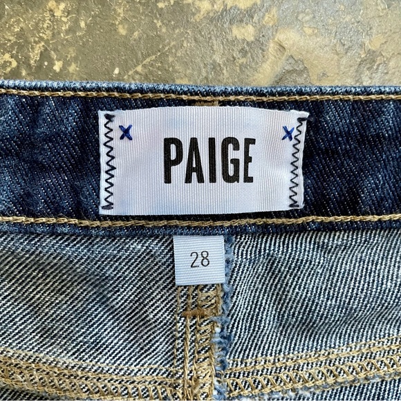 Paige•Size 28•2.5” Jimmy Jimmy Shorts•Cuffed Denim•Medium/Dark Wash•Distressed - Picture 6 of 12